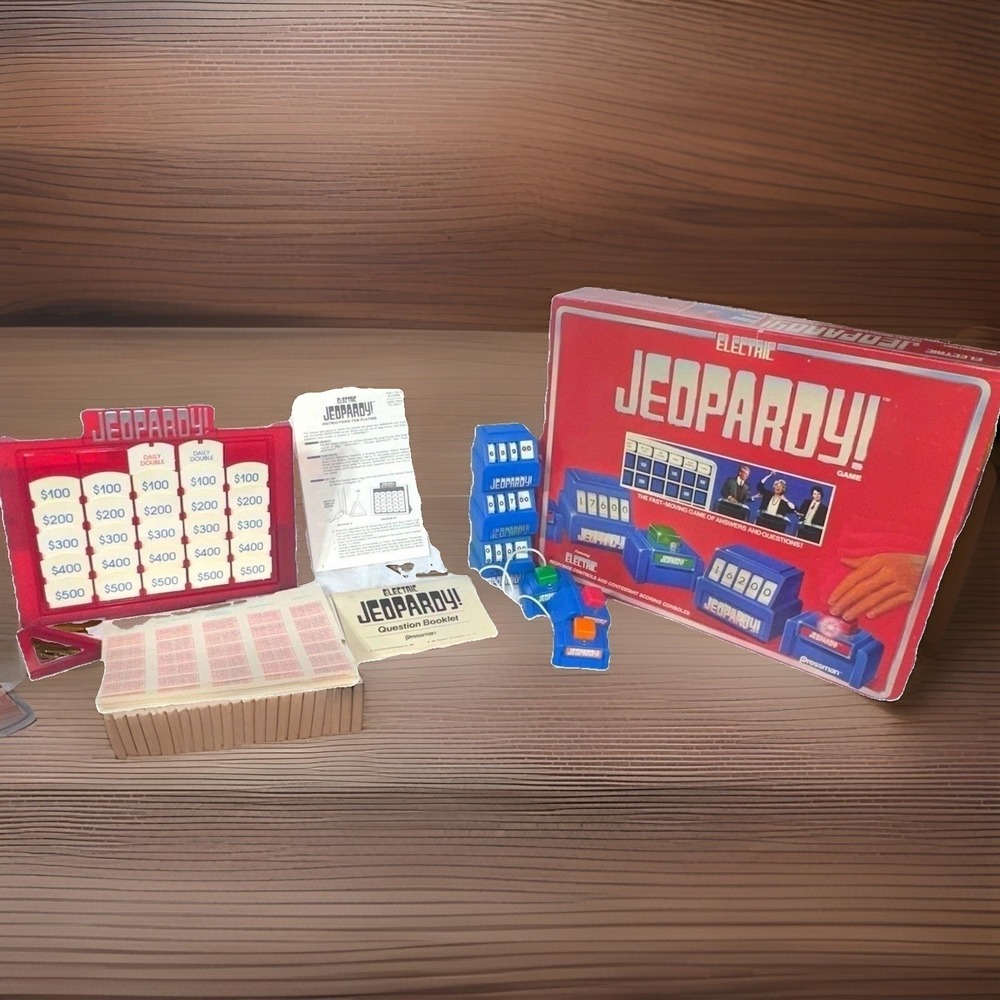 Pressman Electric Jeopardy Game Vintage 1987 Trivia Board Game